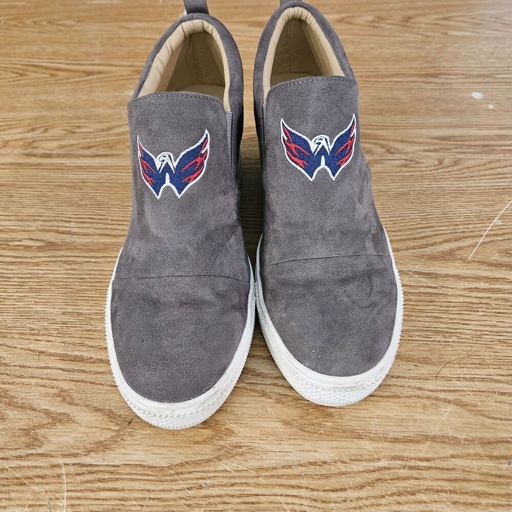 Cuce Washington Capitals  Women's Gray Snap Slip-On Shoes Size 11